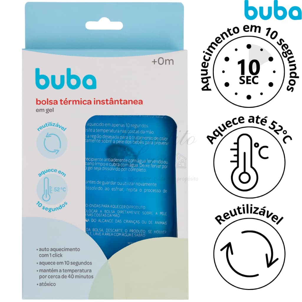 Bolsa Térmica Instantânea em Gel | BUBA | Cólica e Dores Musculares | Alivia Cólica de Bebê