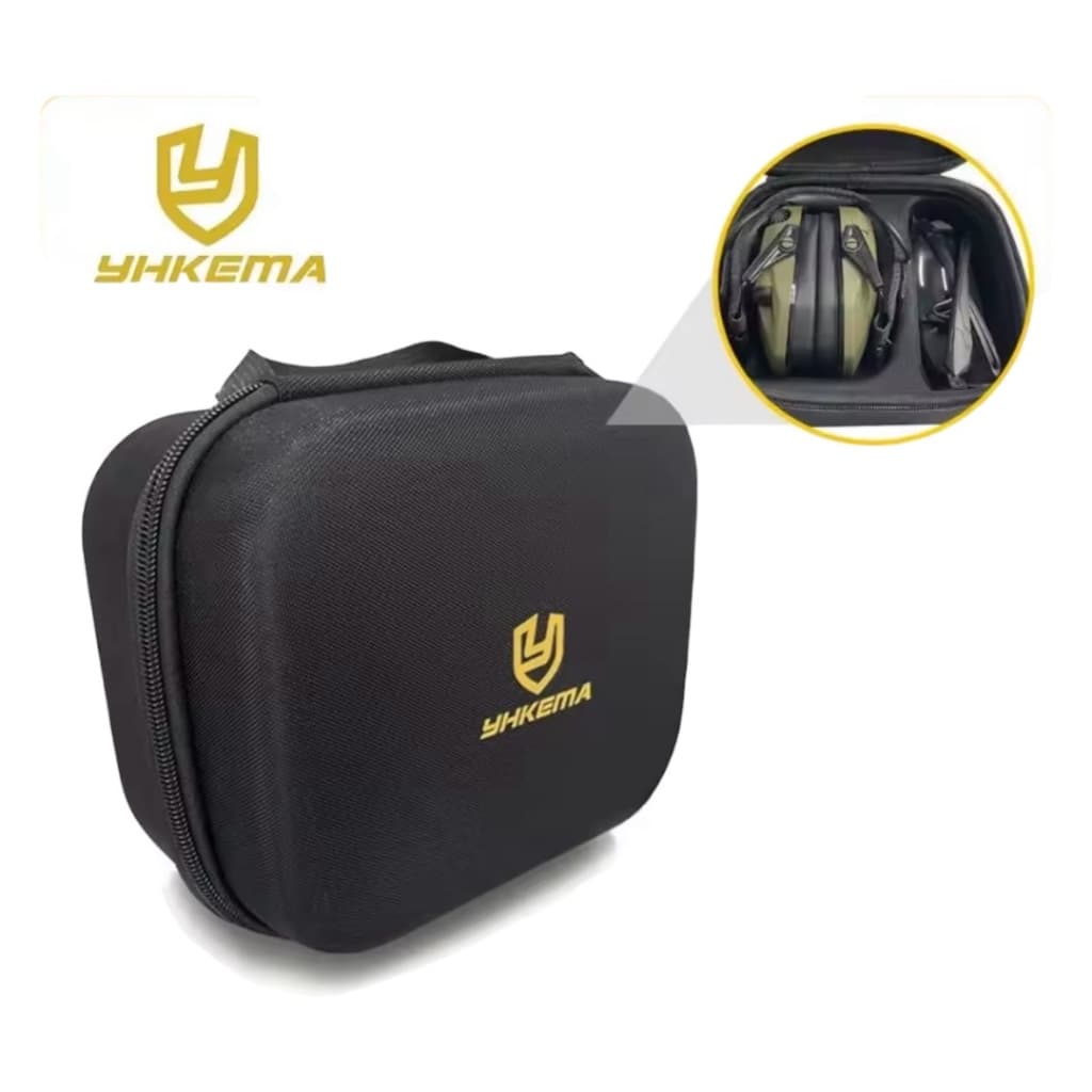 Case Estojo para Abafador de Ruído Eletrônico e Óculos Capa Proteção Anti Impacto Protetor Tático