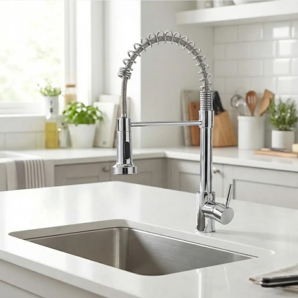 Torneira Cozinha Gourmet Bica Baixa Inox Preto Fosco Água Fria Bancada Design Moderno Via Flix