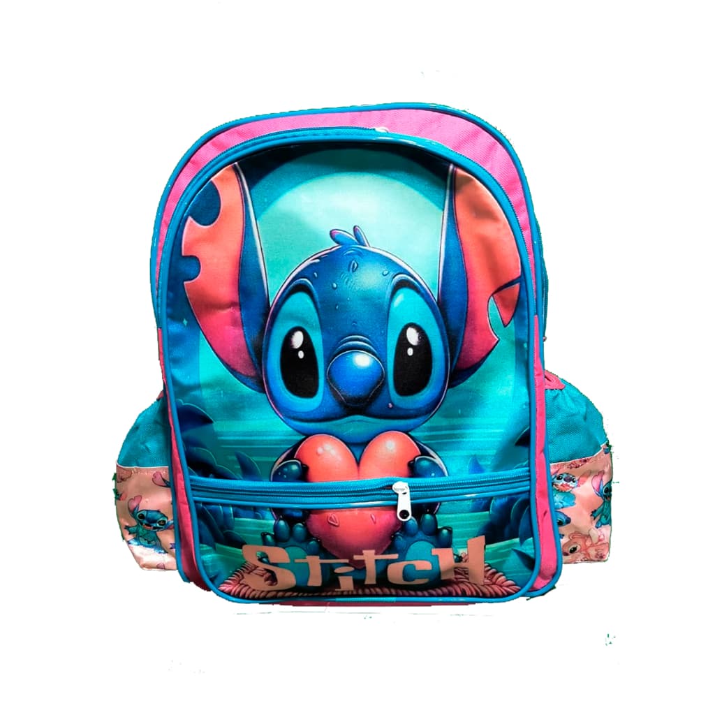 Mochila Escolar Infantil Stitch Azul