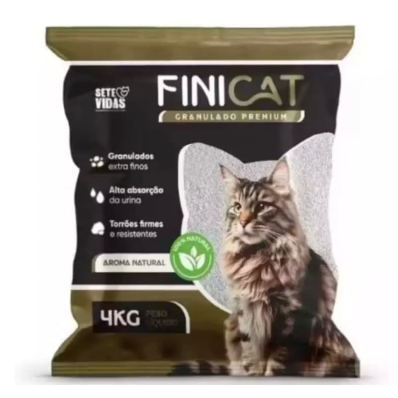Areia Sanitária Higiênica 4 kgs Para Gatos Anti Odor FiniCat