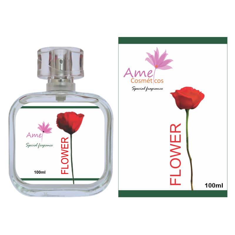 Perfume Flower Feminino Amei Cosméticos Alta Fixação 33% de Essência Importada EDP