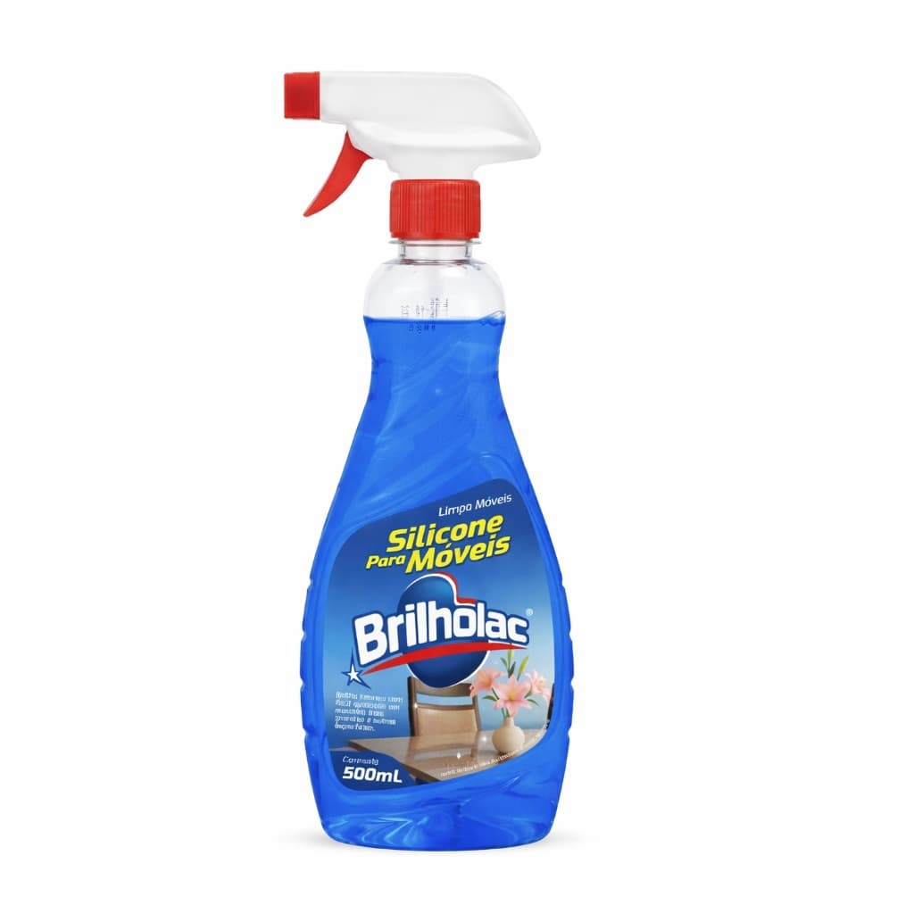 Silicone Para Móveis Brilholac 500ml Limpa E Dá Brilho Spray
