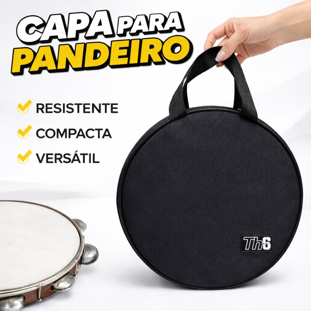 Capa de Pandeiro TH6 Leve, resistente e barata