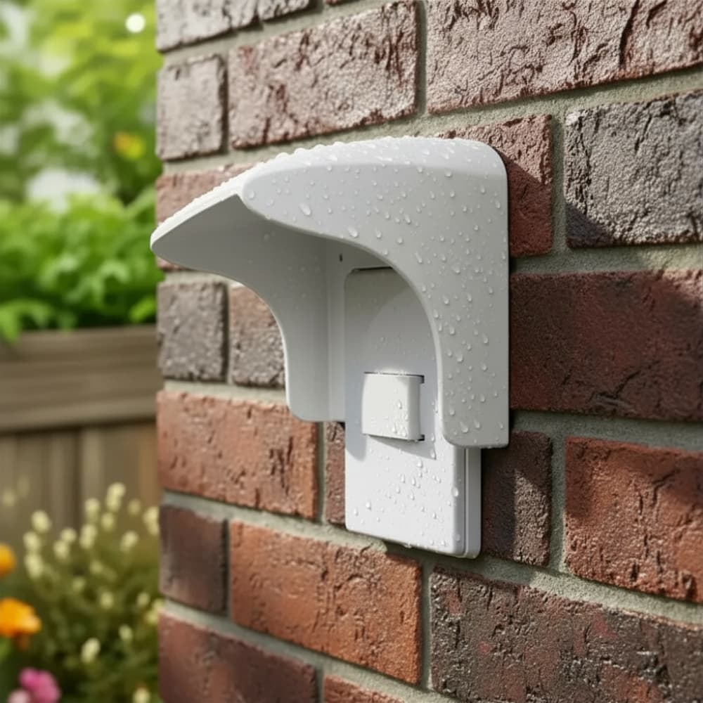 Capa Protetora Tomada Externa 4x2 Sol e Chuva Shield Vertical À Prova D'água