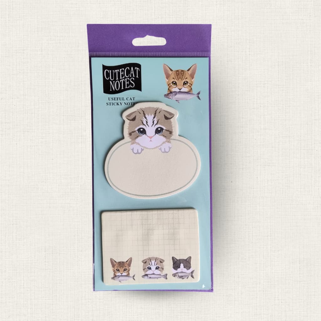 Bloquinhos de nota adesivas de gatinhos | Lembretes | Papelaria Fofa e Kawaii