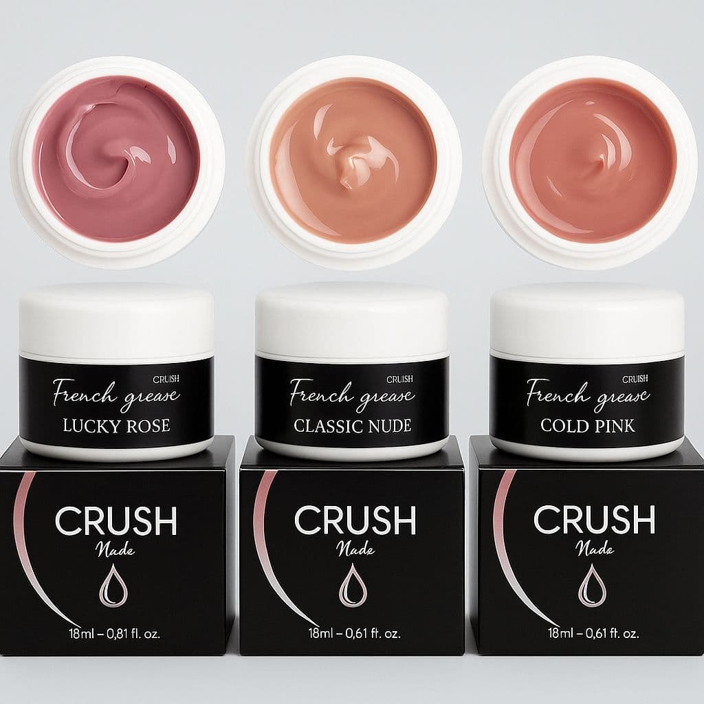 kit 3 Gel Crush Nails French Reverse Builder Gel Solid UV/Led - 18ml
