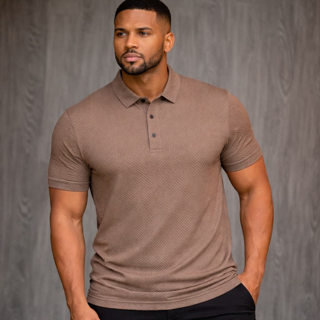 Camiseta Masculina Polo Premium Texturizada
