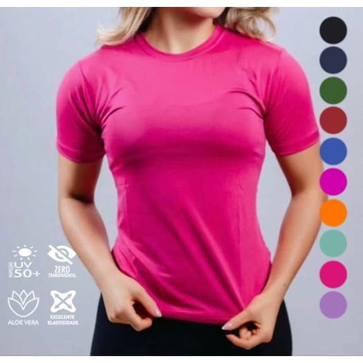 CAMISETA BABY LOOK DRY FIT ACADEMIA POLIAMIDA UV50+