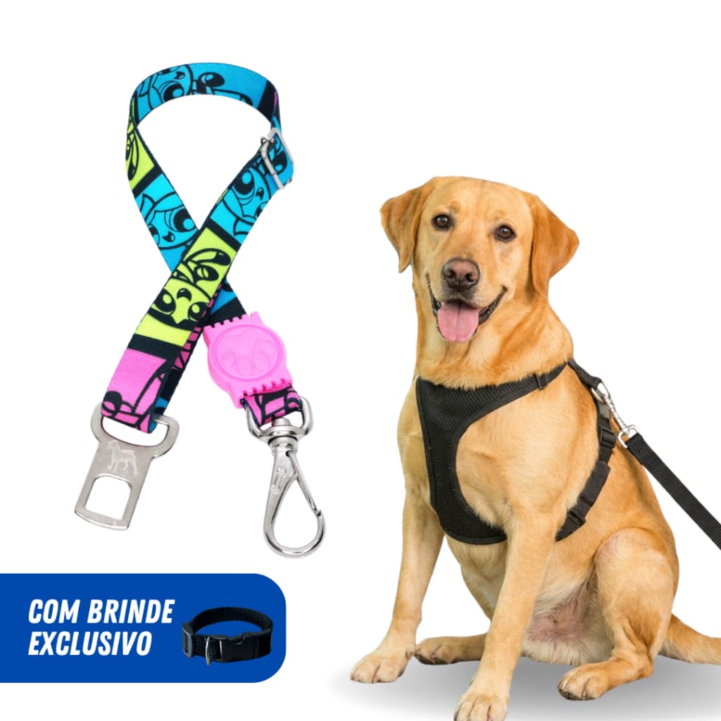 Cinto de Segurança para Pet Veicular Encaixe Universal Regulável Borrachinha ENVIO IMEDIATO