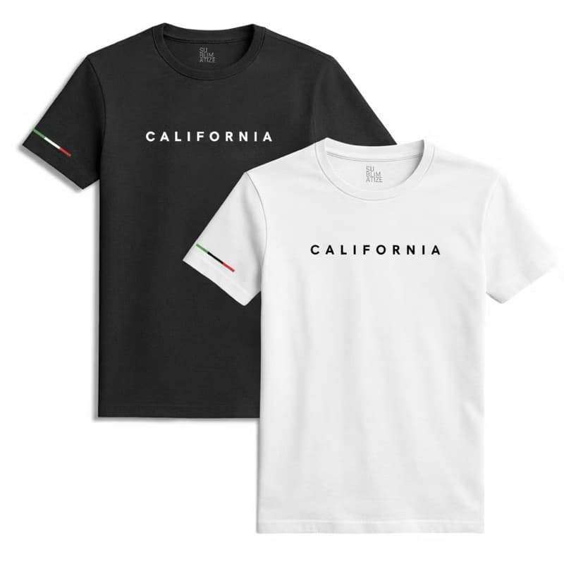 Kit 2 Camisetas Masculinas California 100% Algodão Premium