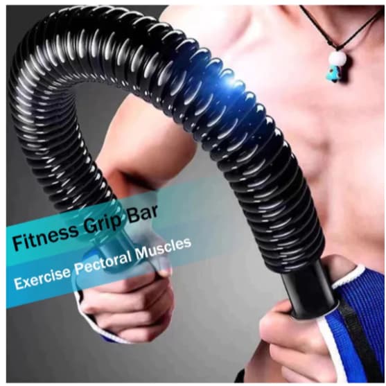 Barra Twister Power 30kg Mola Para Treinamento Antebraço Força Braço Tórax Musculação