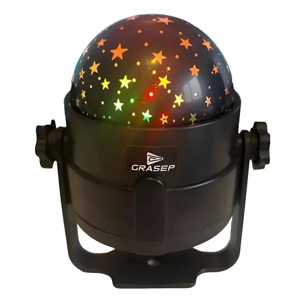 Globo de Luz LED RGB Canhão de Festa DJ 3W Grasep Bivolt Giratório