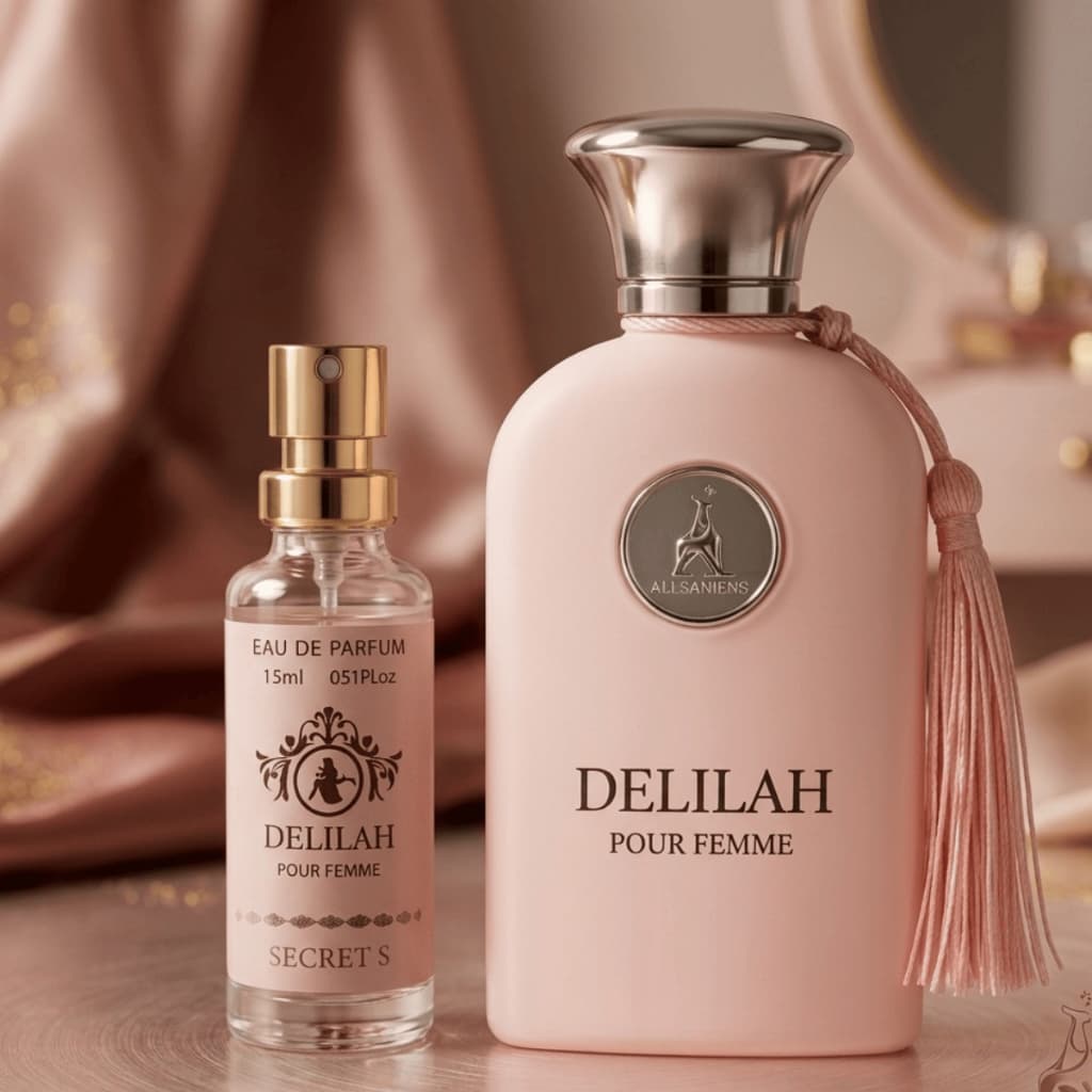 Perfume Delilah 15ml Feminino Eau de Parfum  Compacto Mini Portátil Bolsa Elegante  Alta Qualidade