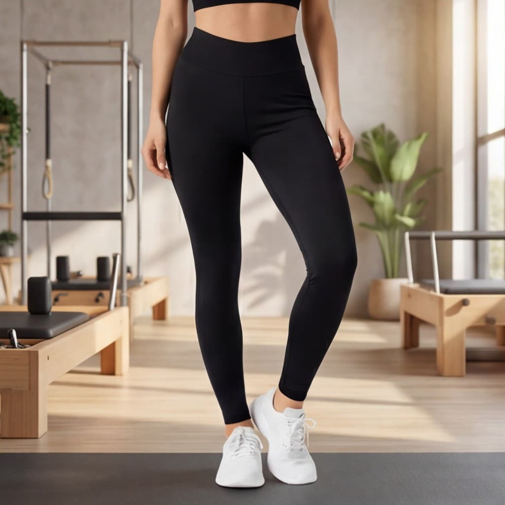 Calça Legging Feminina Macia Confortável Academia  Preta