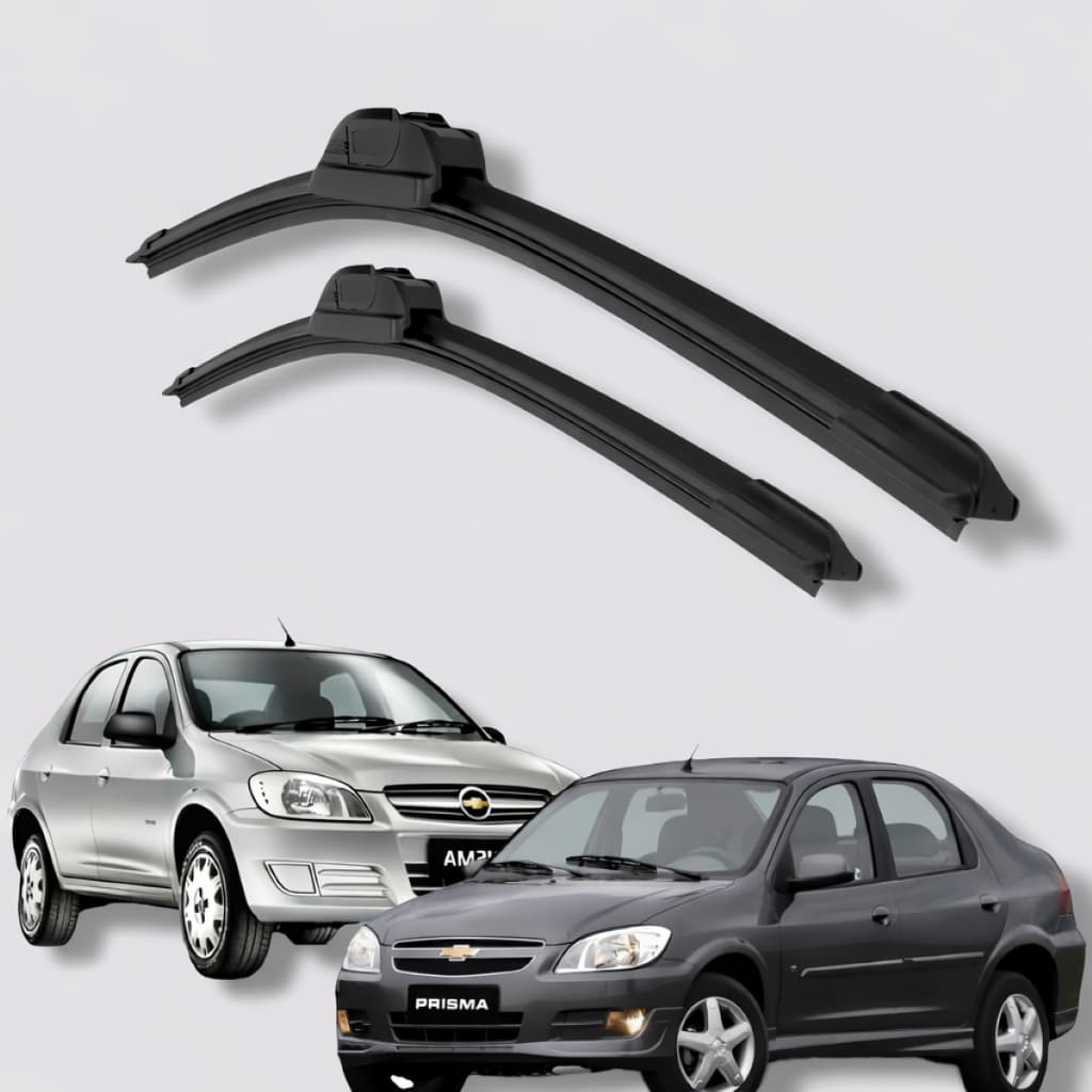 Par Palheta Silicone Limpador Parabrisa Emborrachado Prisma 2007 2008 2009 2010 2011 2012