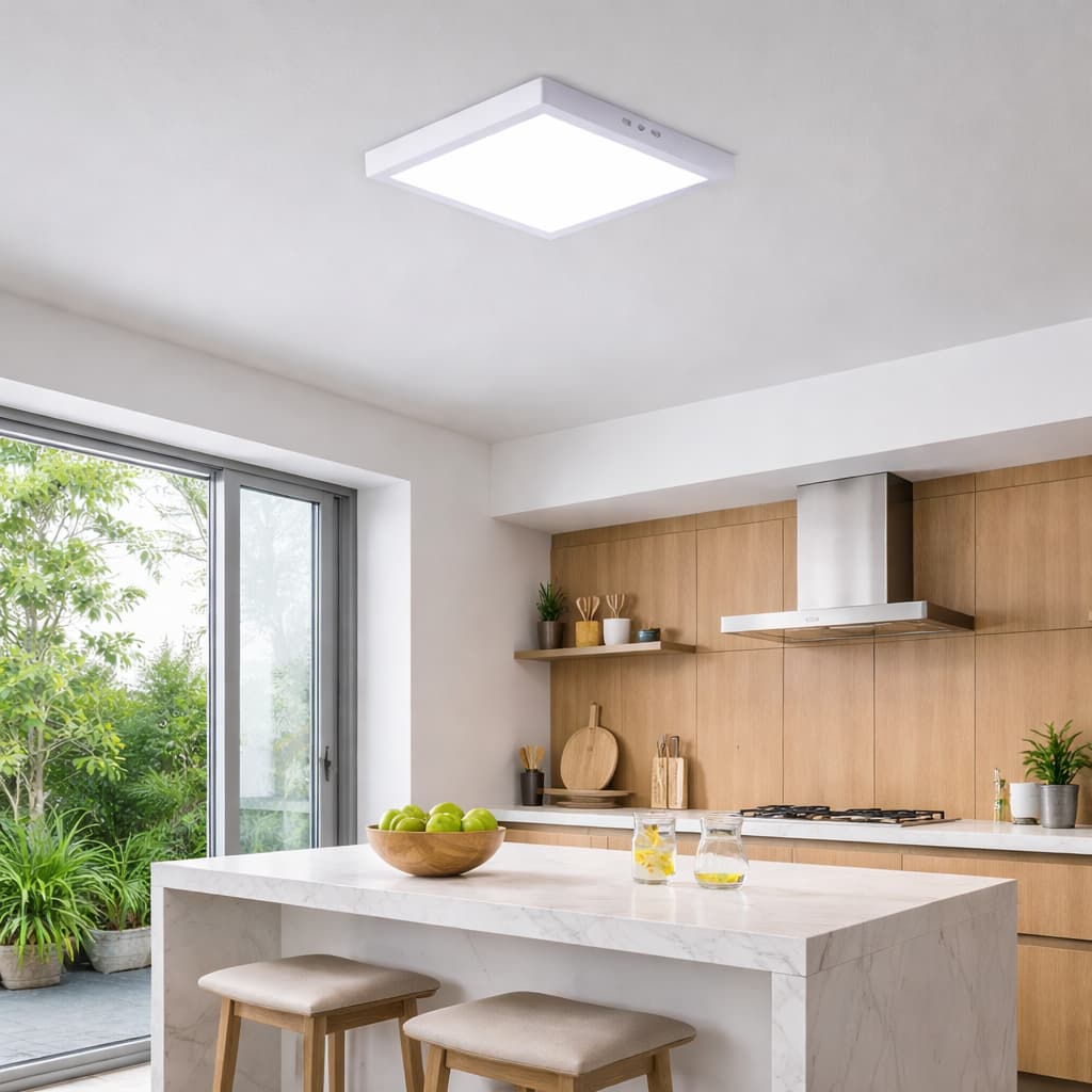 Plafon Painel LED Sobrepor Quadrado 16x16cm 12W 6000K