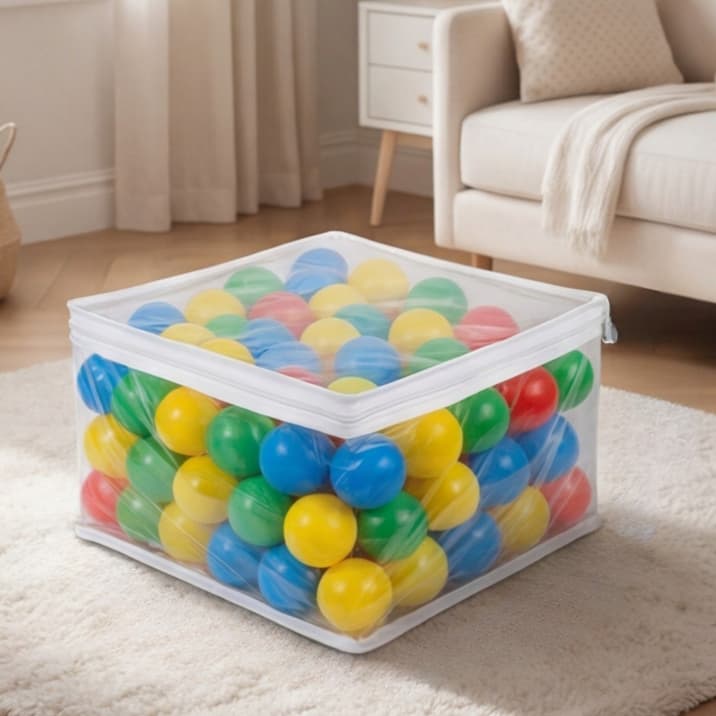 Kit 10 Organizadores Multiuso Grande com Ziper 45x45x20cm Sacos Armazenamento