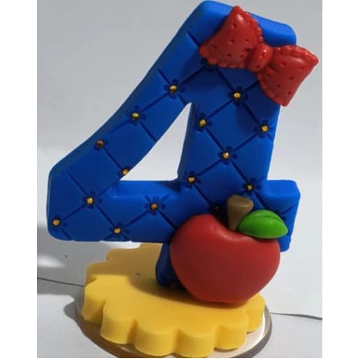 VELA MAÇÃ BRANCA DE NEVE BISCUIT COM PAVIO MÁGICO