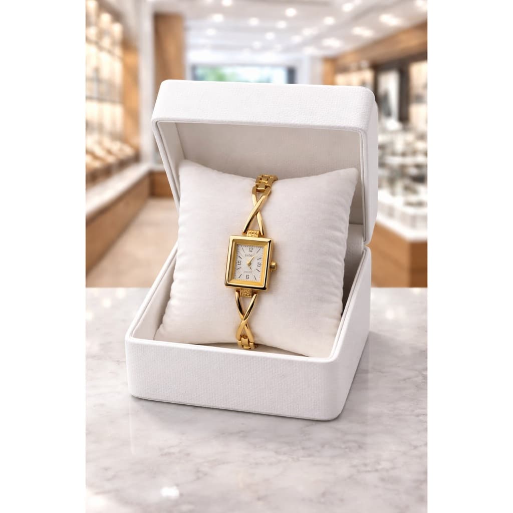 Relogio Feminino Pulso Quadrado Luxo Lançamento Rose dourado 324