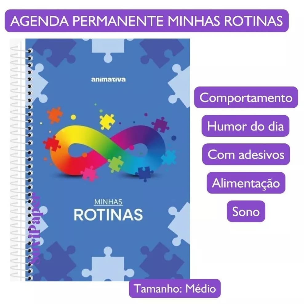 Agenda Permanente TEA TDAH | Organização de Rotina Autismo | Agenda Infantil | 176 Fls
