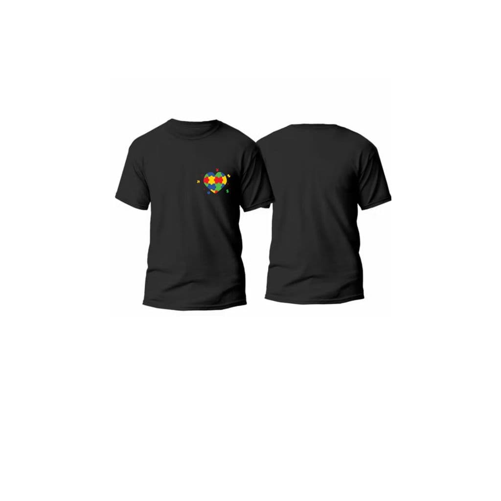 Camiseta Autismo Coração Quebra Cabeça