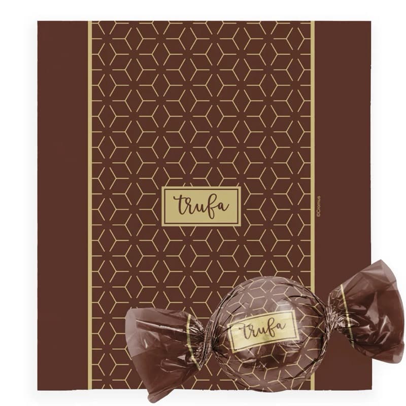 Embalagem Para Trufas e Bombons Star Marrom 14,5x15,5CM 100 Unidades 12500156 CROMUS