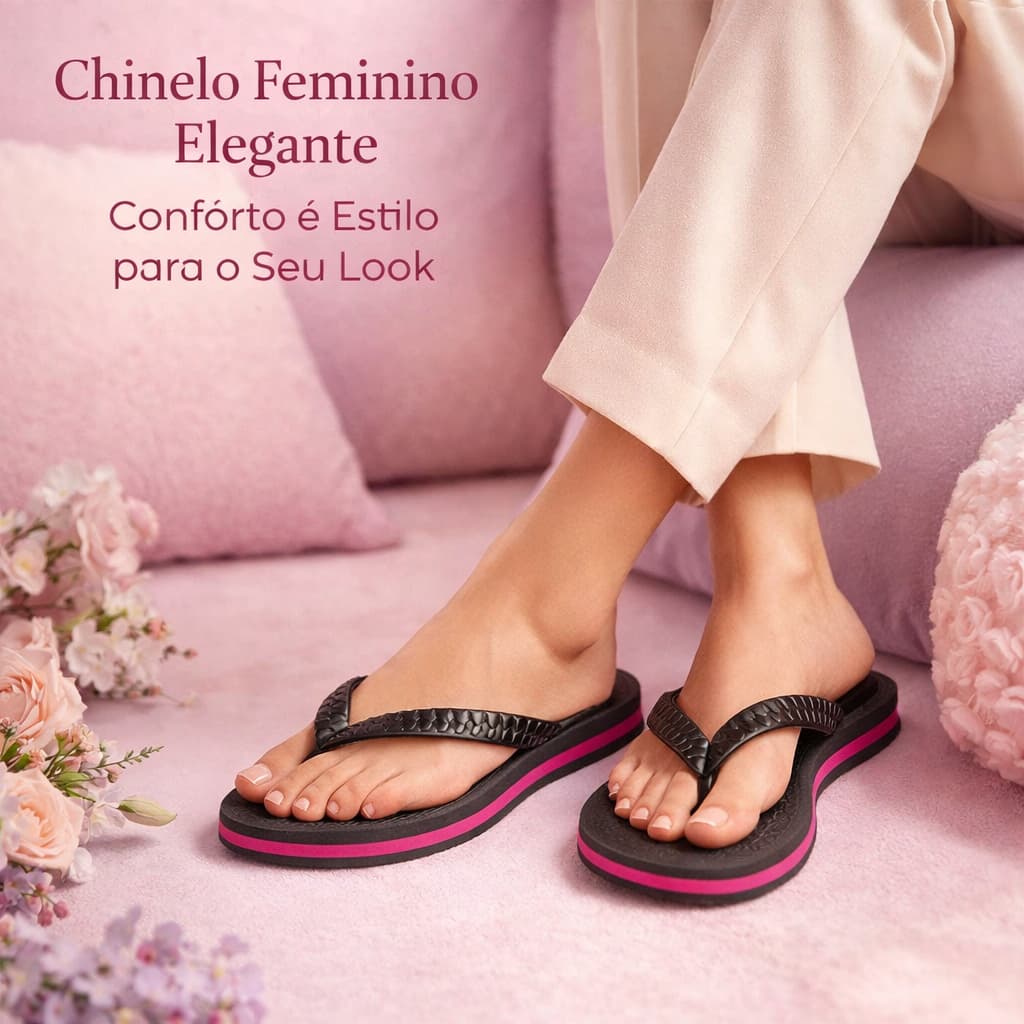 Chinelo Sandália Feminina Conforto Diário Promoção Imperdível Lançamento 2025