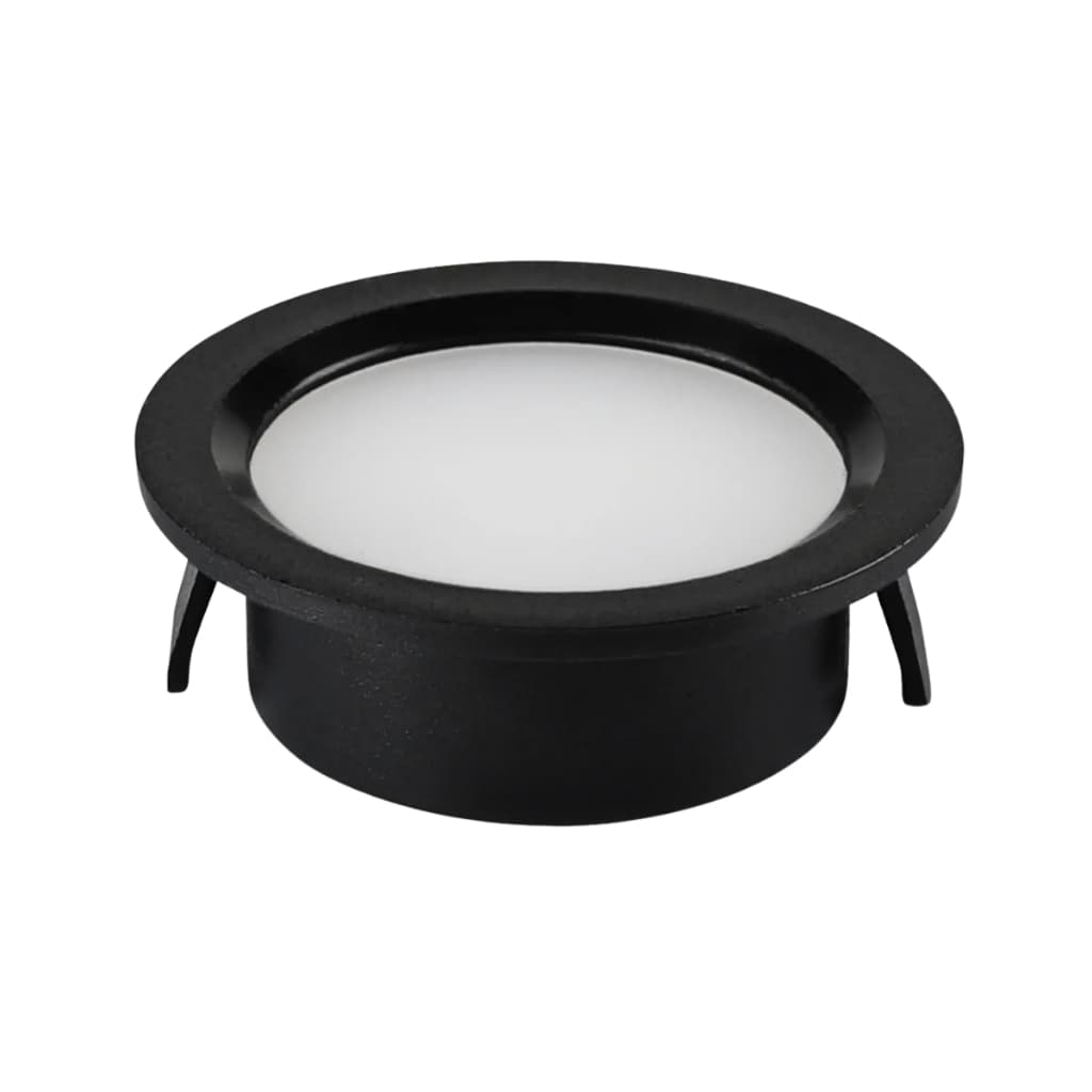 Spot Led 2W Woody Embutir Preto Redondo 3000K Branco Quente Promoção FG Frete Grátis