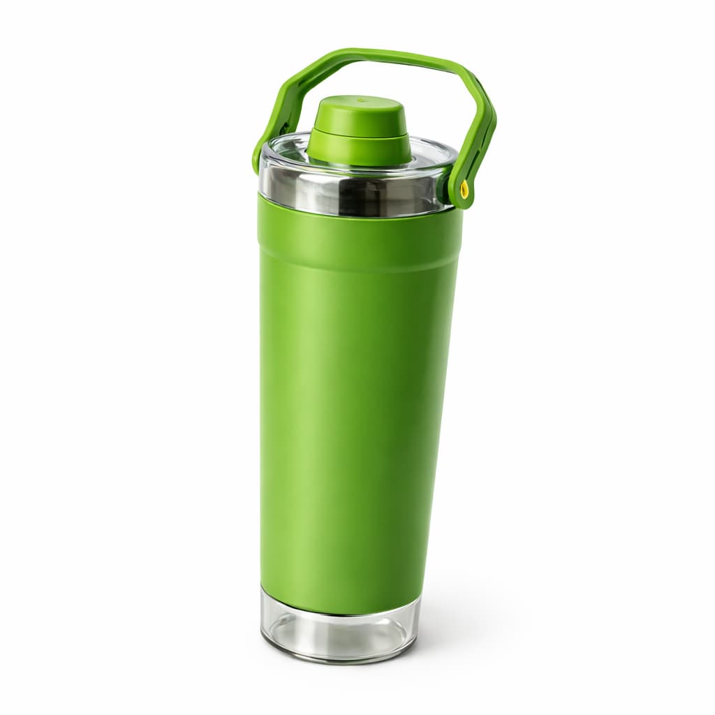Coqueteleira Térmica 2 em 1 500ml em Aço Inoxidável SUS304 com Compartimento para Whey