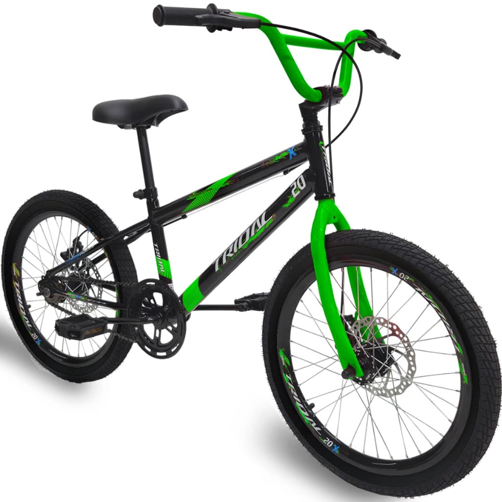 Bicicleta Aro 20 Infantil Cross Freeride com Freio a Disco Tridal Bike