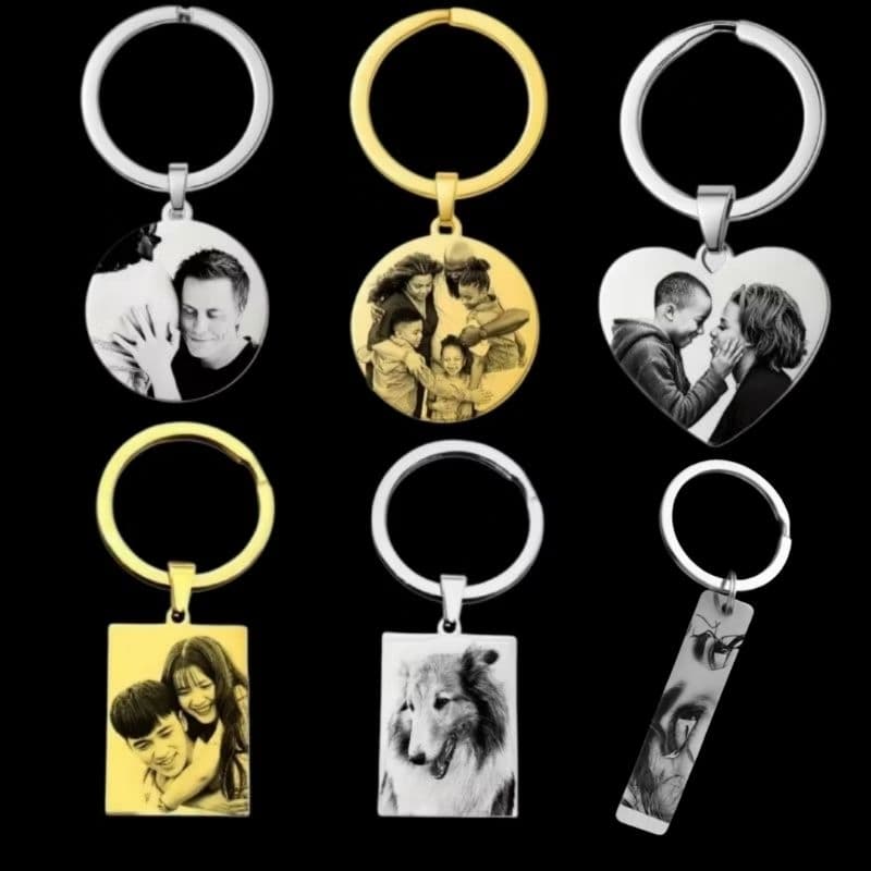 Chaveiro Para Chaves Moto Carro Armário Com Pingente Aço Inoxidável Personalizado com foto Pet