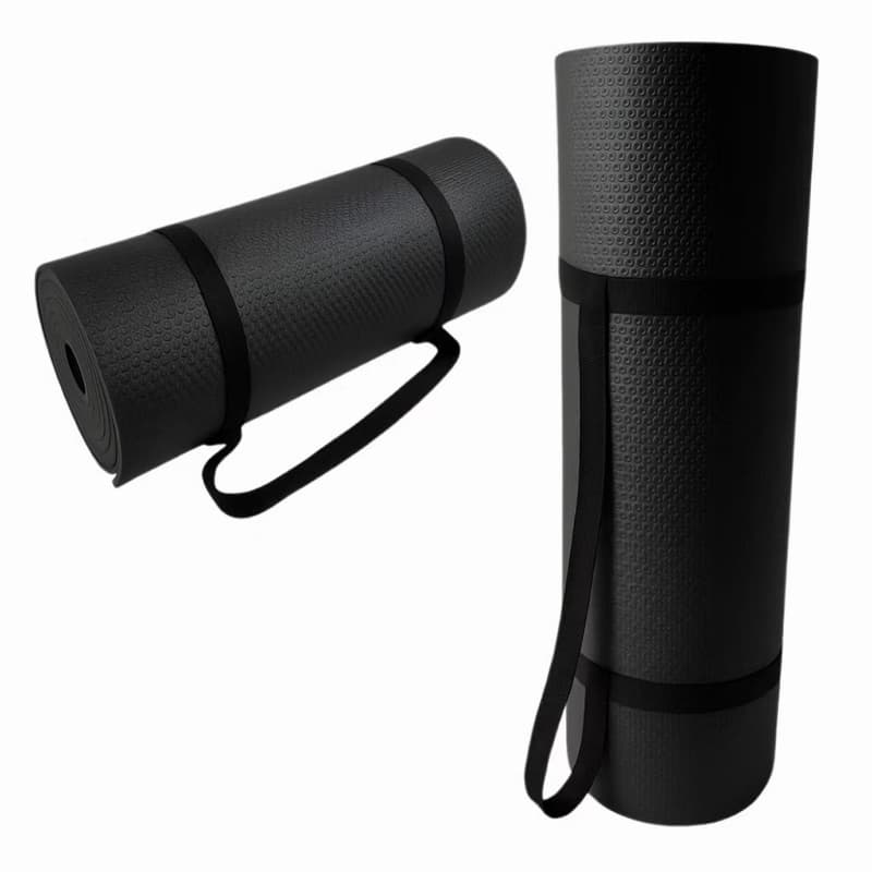 Colchonete COM ALÇA Antiderrapante para Academia 1,00x50 10mm Texturizado Envio Imediato