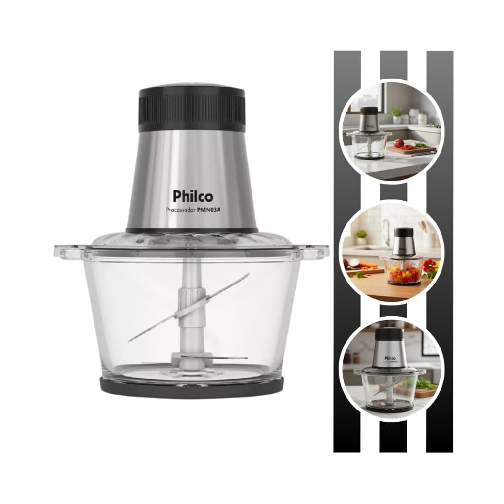 Processador de Alimentos PMN03A Potência de 350W 2 Litros Philco