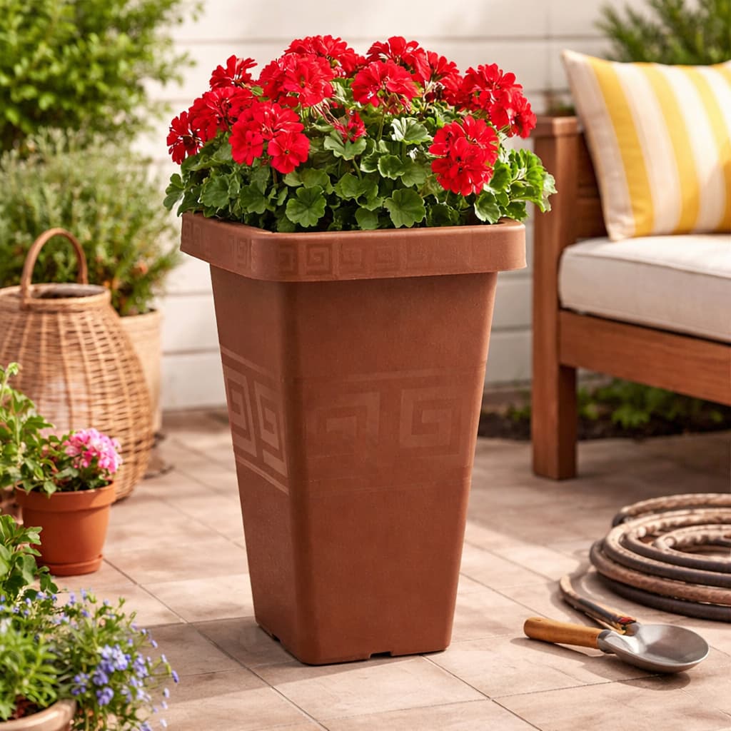 Kit 6 Vasos quadrado coluna 13 litros plantas decoração