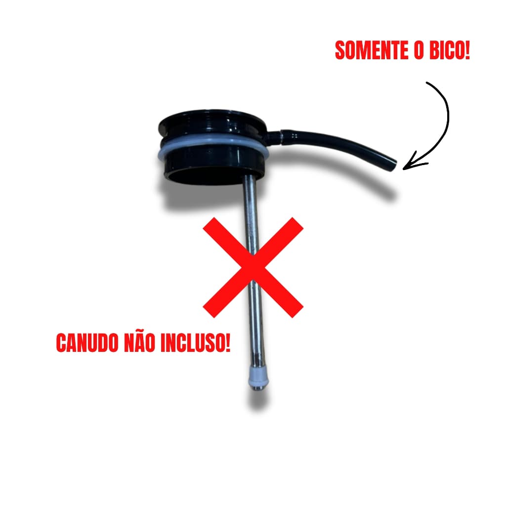 BICO CANUDO DE GARRAFA TERERÉ INOX DUPLO VÁCUO - VÁRIOS TAMANHOS - 2.5L 3L 4L 5L - PEÇAS PARA GARRAFA PONTA DE SILICONE