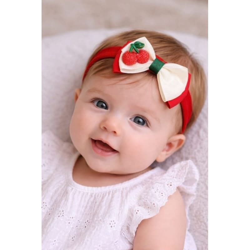 Tiara para bebe/laco infantil na meia de seda/tiara frutinha