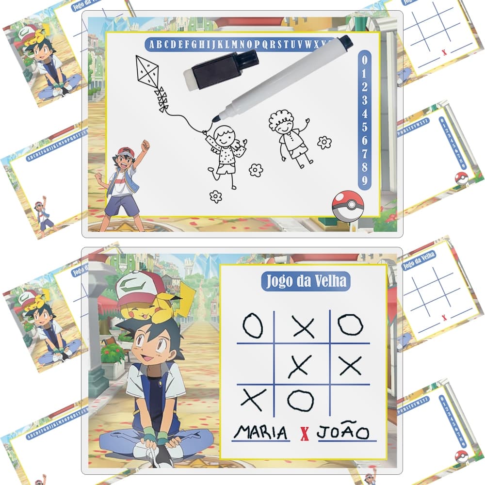 Kit 15 Lousa Magica Lembrancinhas Para Aniversario Envio imediato No Tema Pokemon