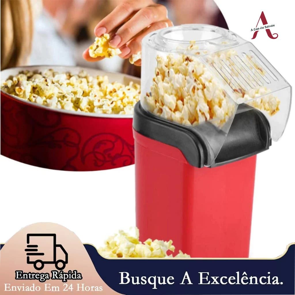 Pipoqueira Elétrica Ar Quente Máquina Fazer Pipoca Sem Óleo Minijoy - 110v