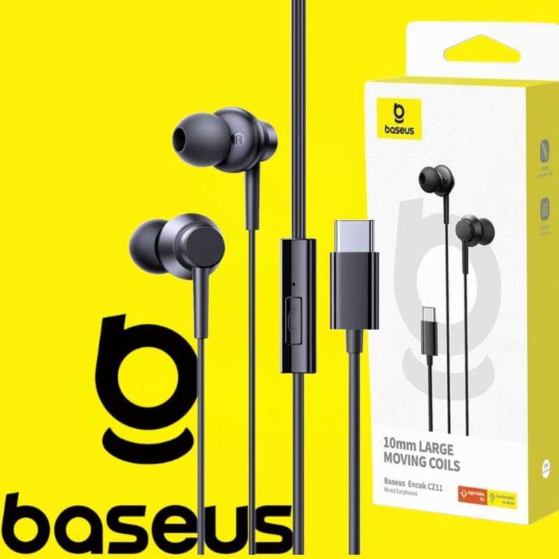 Fone de Ouvido com Fio Intra-auricular com Microfone - Baseus CZ11 Tipo C Original