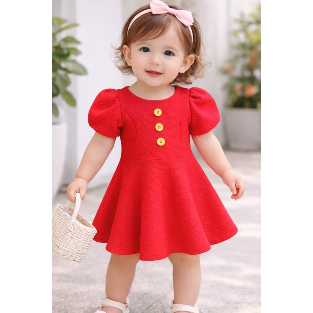 Vestido infantil menina Bebê tamanhos (3-6M)(8-meses-1ano)(1-2 anos)