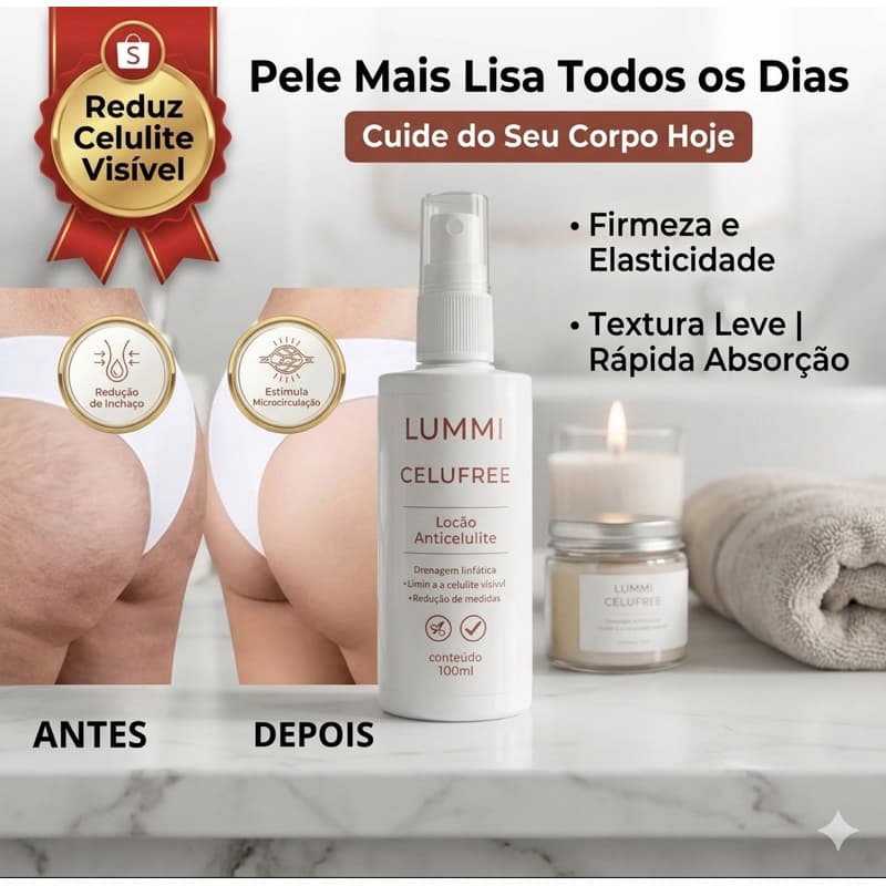 Loção Anticelulite Redutor Medidas Firmador Corpo Hidratante Celulite Flacidez Massagem 100ml