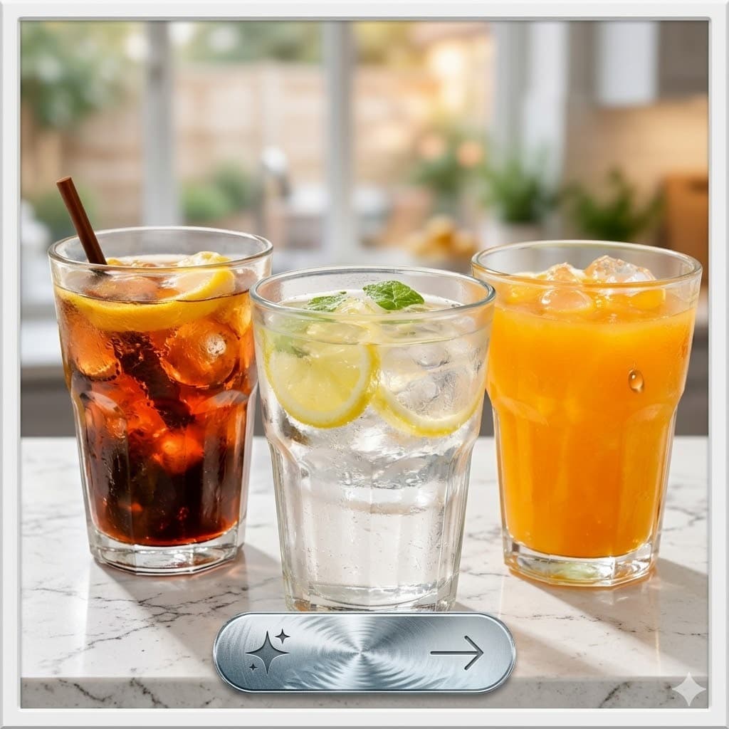 Copo de Vidro 350ml Kit 3 Peças Copos Resistentes para Água Suco Refrigerante
