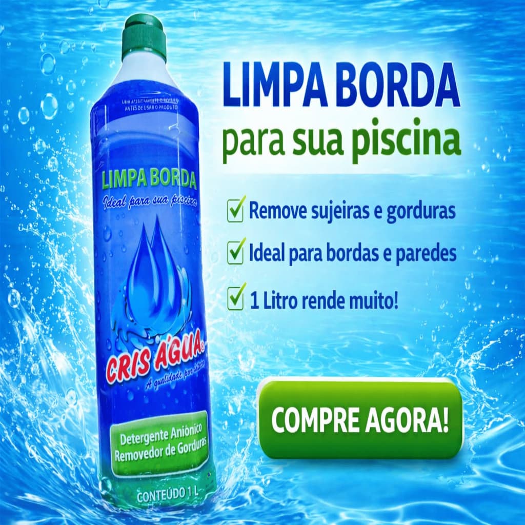 Desengordurante Limpa Borda Para Piscina 1lt Cris Água