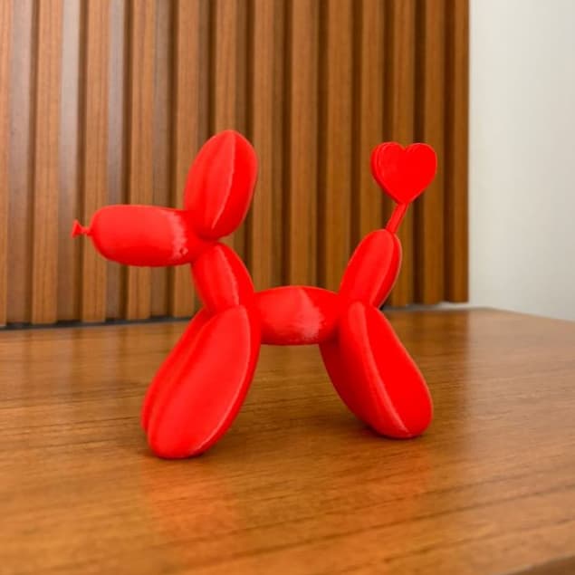 Cachorro Formato Balão com Coração Escultura Decorativa Balloon Dog Decoração Presentes Dia dos namorados Love Amor
