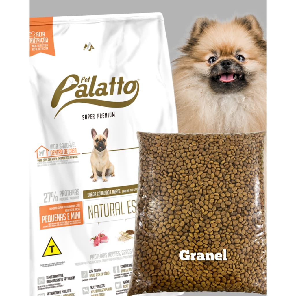 RAÇÃO A GRANEL PET PALATTO SUPER PREMIUM NATURAL ESSENCE CORDEIRO E ARROZ RAÇAS PEQUENAS E MINIS-2KG-4KG-6KG-8KG-10KG-