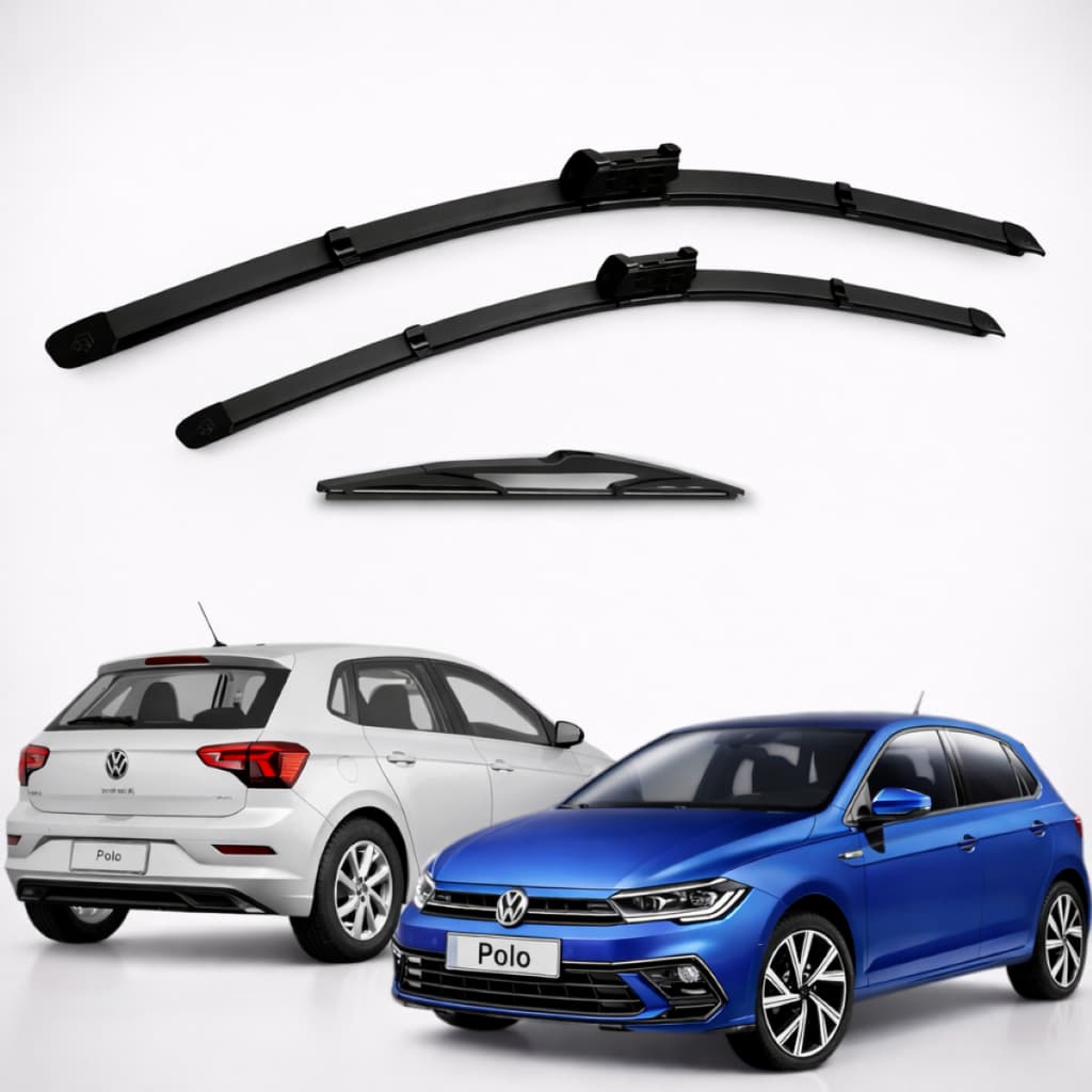 Kit Palheta Limpador Parabrisa Silicone Emborrachado Polo 2018 2019 2020 2021 2022 2023 2024 2025