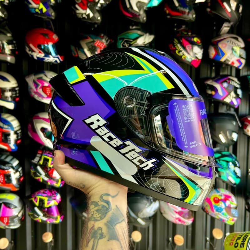 CAPACETE RACE TECH HIT - DRAW PURPLE