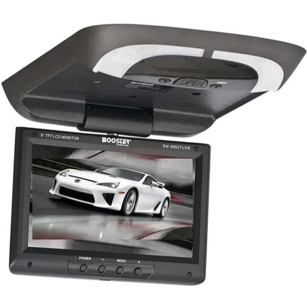 Tela de Teto Automotivo Booster 8.0" Monitor Giratorio Com Alto Falante / USB / SD / IR