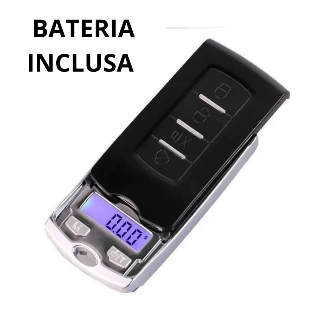 Mini Balança Bolso Precisão 0.01g/200g Chaveiro Alarme Carro BATERIA INCLUSA